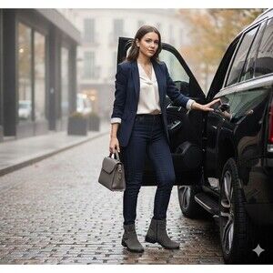 Aquatalia Premier Luxury Italian Suede Boots Women's Size 8 Weatherproof